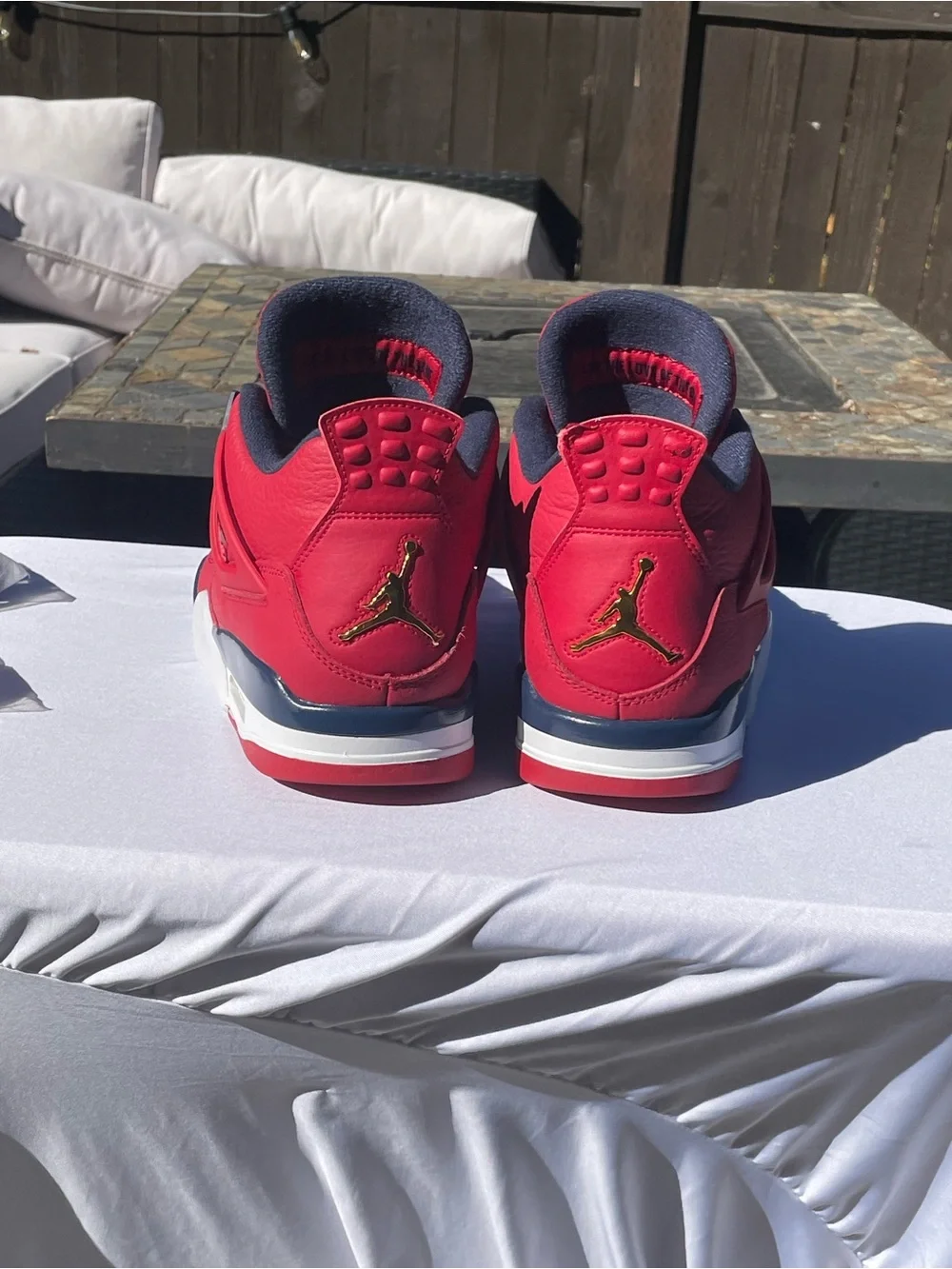 Air Jordan 4 FIBA Retro Red Sneakers Size 11 C11184-617 VNDS Extra Laces 🔥🔥